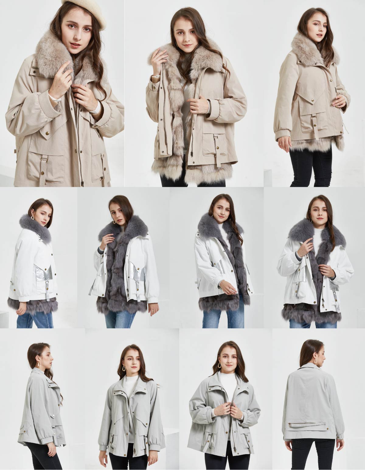 Fox Fur Parka Jacket