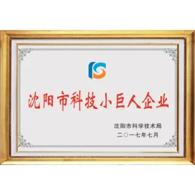 Certificado Municipal de Shenyang “Pequeno Gigante”