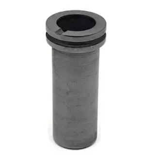 WARM TIPS -- Pure graphite crucible can NOT be heating by carbon furnace or charcoal kiln. It will be oxidized and cracked; Pure graphite will start to oxidize at 752 °F （400℃). They withstand temperatures can be 3200 °F if you use Air Electric Furnace. T