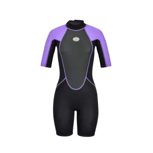 紫色印花冲浪潜水服