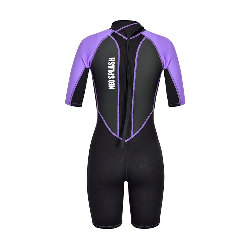 Purple printed surf wetsuit