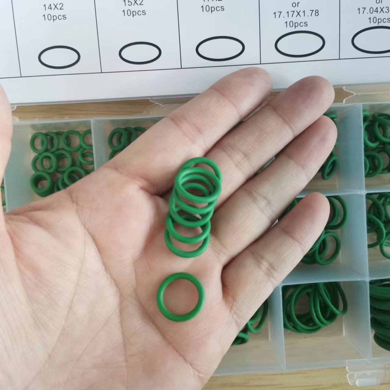 Green AC system o-ring gasket seals washer rapid seal repair kit