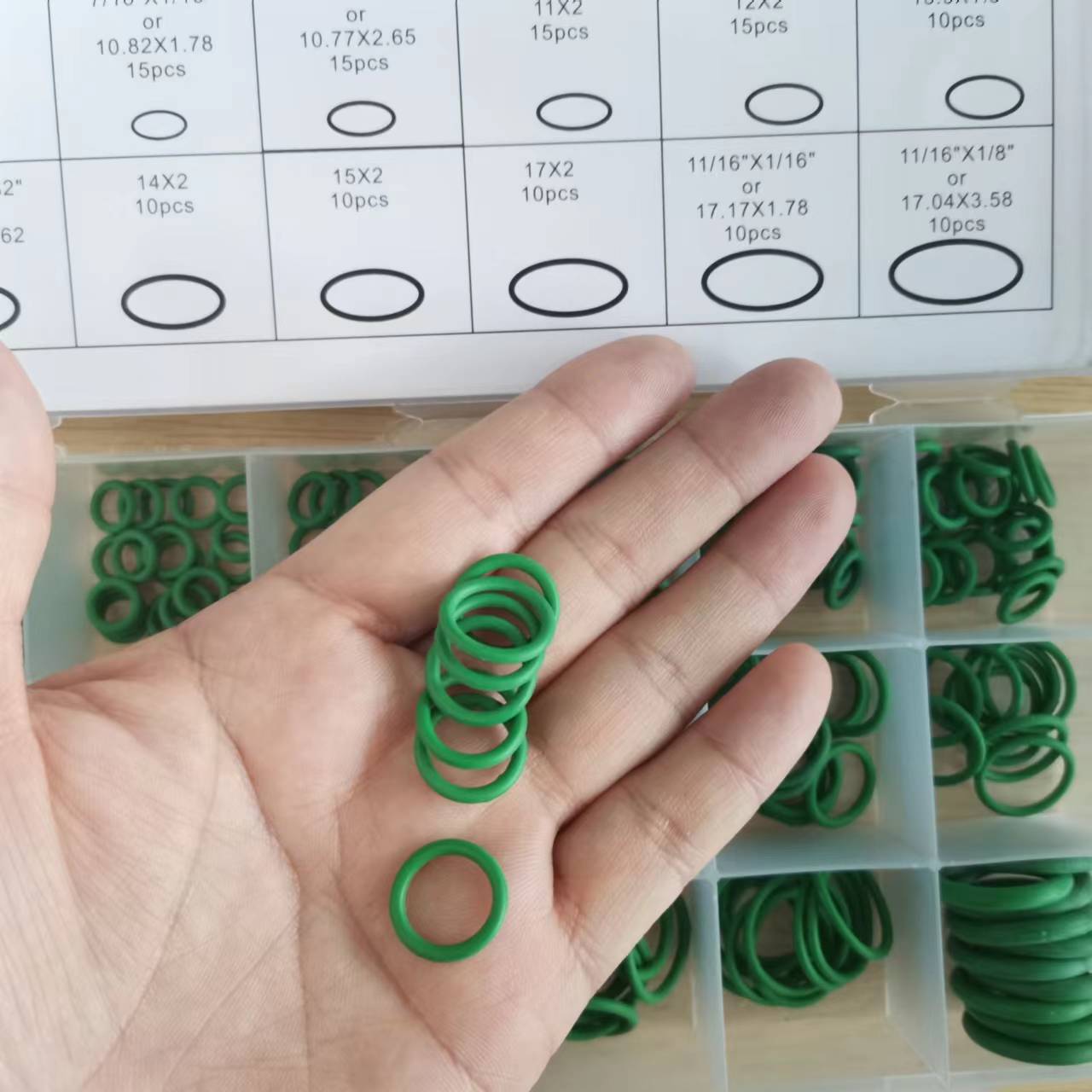 Green AC system o-ring gasket seals washer rapid seal repair kit