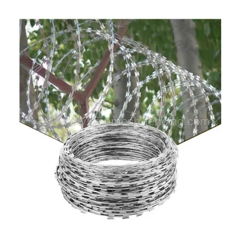 Spiral Single cross razor concertina wire