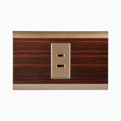 V12 Series Wood Grain Glass Panel Socket