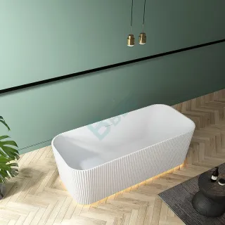 Acrylic free-standing Bathtub with lighting