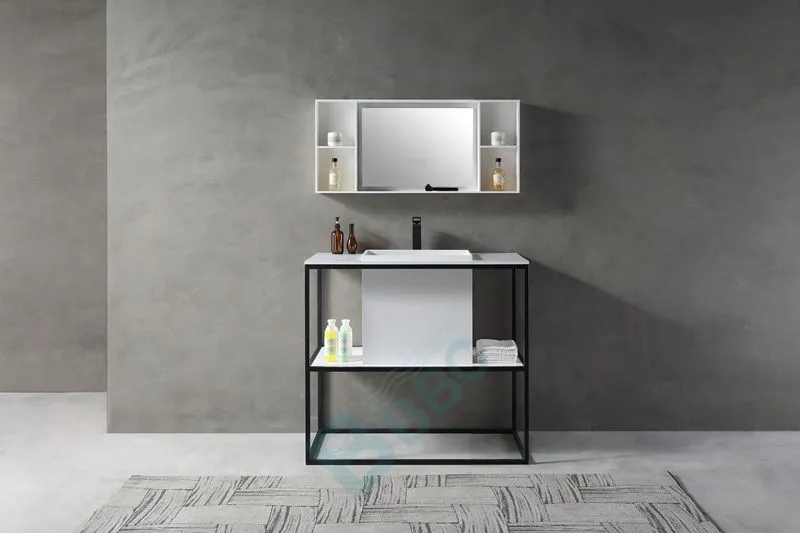 Metal frame Vanities with Wall-hung & Free-standing Model