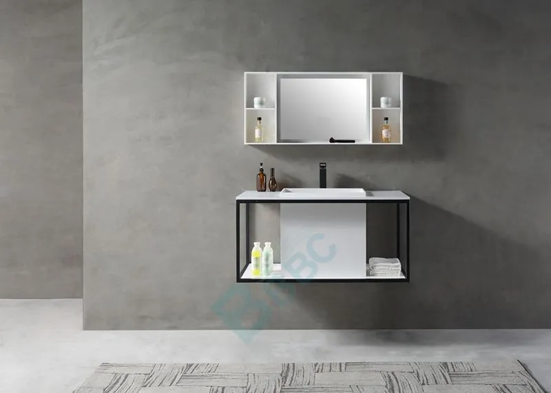 Metal frame Vanities with Wall-hung & Free-standing Model