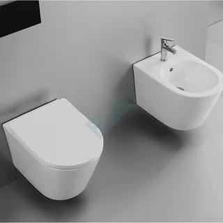 Whole Set Ceramic Wall-Hung Toilet and Basin