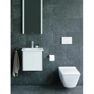 A wall-mounted toilet, also known as a wall-mounted toilet, is a toilet that is installed on the bathroom wall. Only the bowl is visible because the toilet tank is hidden inside the bathroom wall.