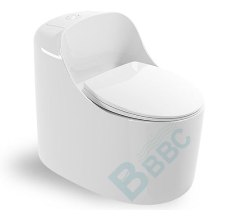 Single Button Siphon One-Piece Toilet