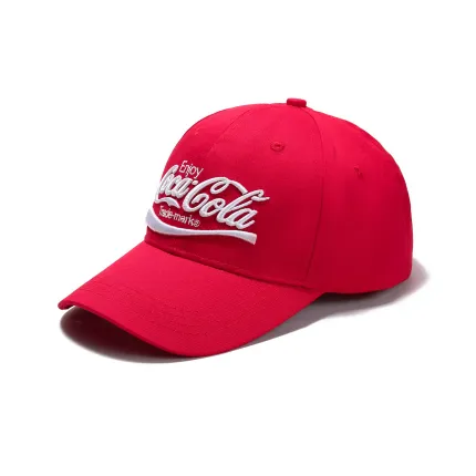 Coca Cola red sports hats embossed logo