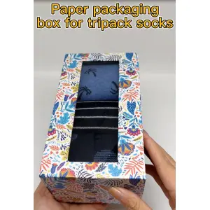 Paper packaging for clothes with PVC window