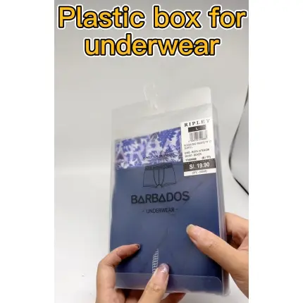 plastic box packaging for clothes underwear packaging