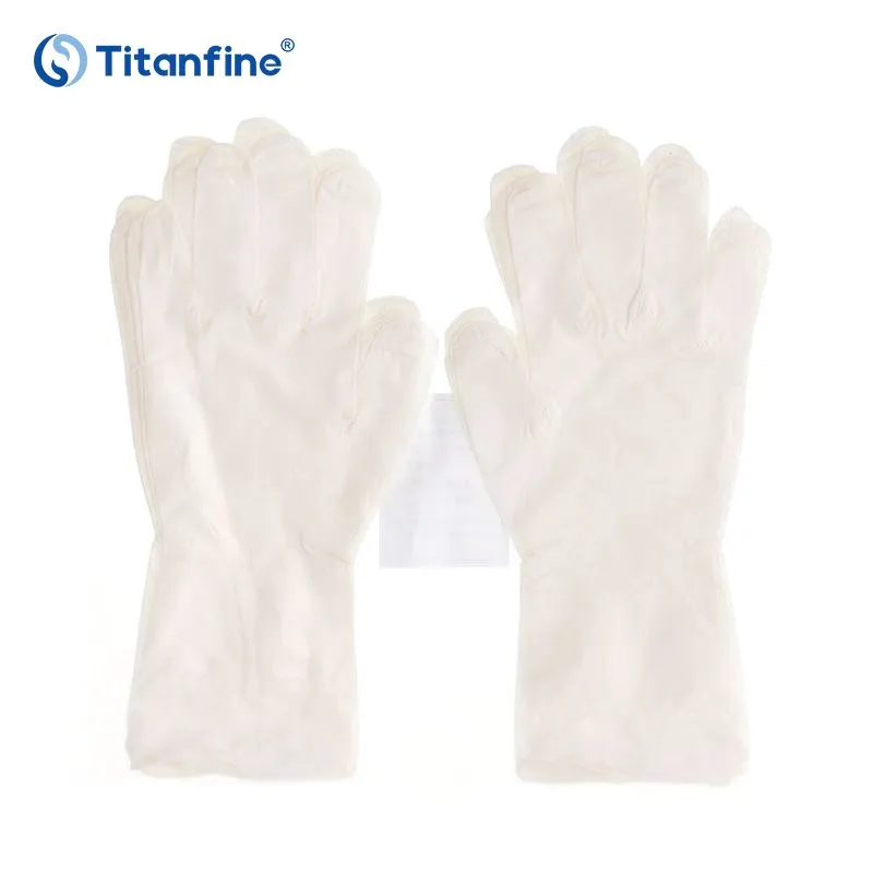 9 inch 4.5g White Cleanroom Nitrile Gloves