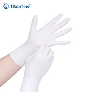9英寸4.5克白色洁净室丁腈手套
