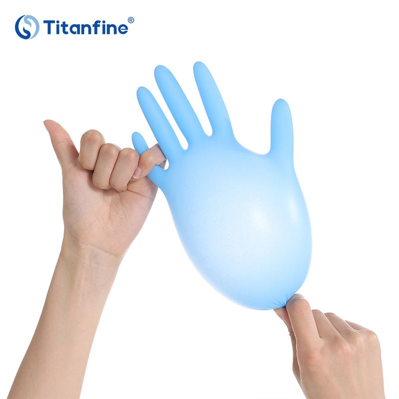 9 inch 3.5g Blue Examination Nitrile Gloves 