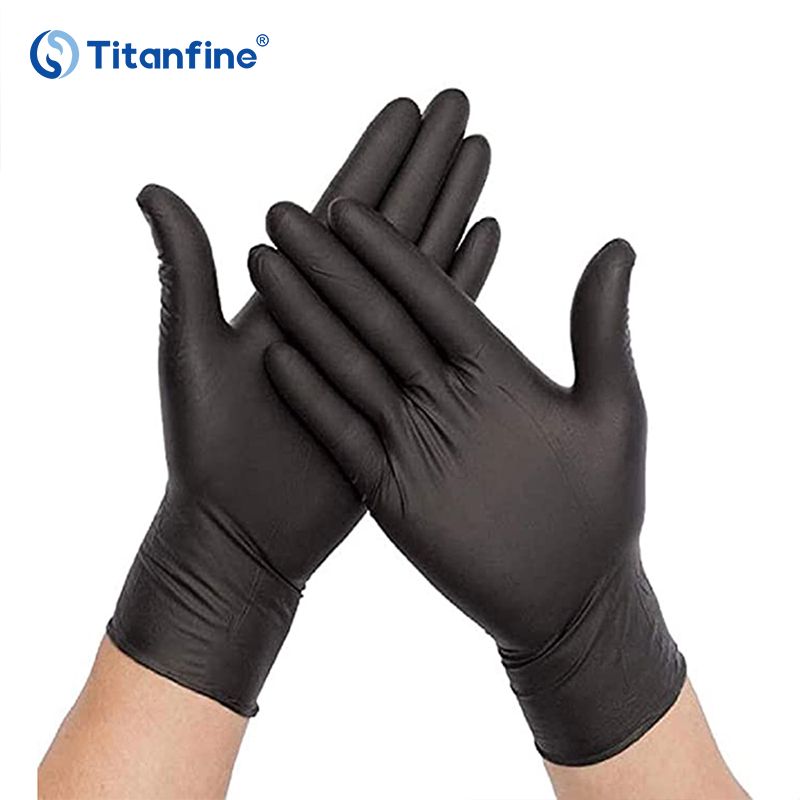9 inch 5.0g Black Examination Nitrile Gloves