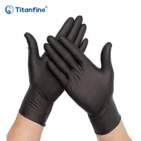 9inch 6.6g Black Nitrile  Gloves Powder Free