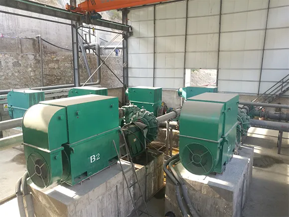 Our company's 200SZG heavy-duty slurry pump (motor power 450KW) is used in the tailings transportation project of vanadium titanomagnetite
