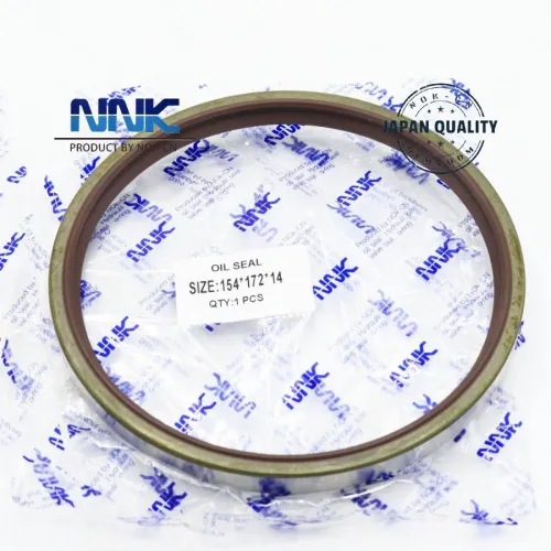 Front Wheel Hub Shaft Oil Seal TB 154*172*14 Rubber Covered Double Lip With Garter Spring