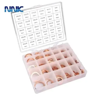 250 Pieces Copper Sealing Washers Set Kit