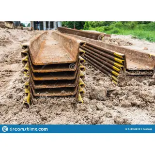 Permanent steel sheet piles may be left in the ground as a long-term retained foundation.