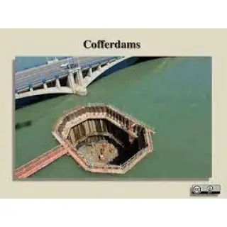 Cofferdams are made by driving sheet piles (usually steel in modern engineering) into the bed to form a watertight enclosure.