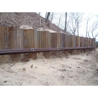 Sheet pile walls provide structural resistance by utilizing the entire cross section.
