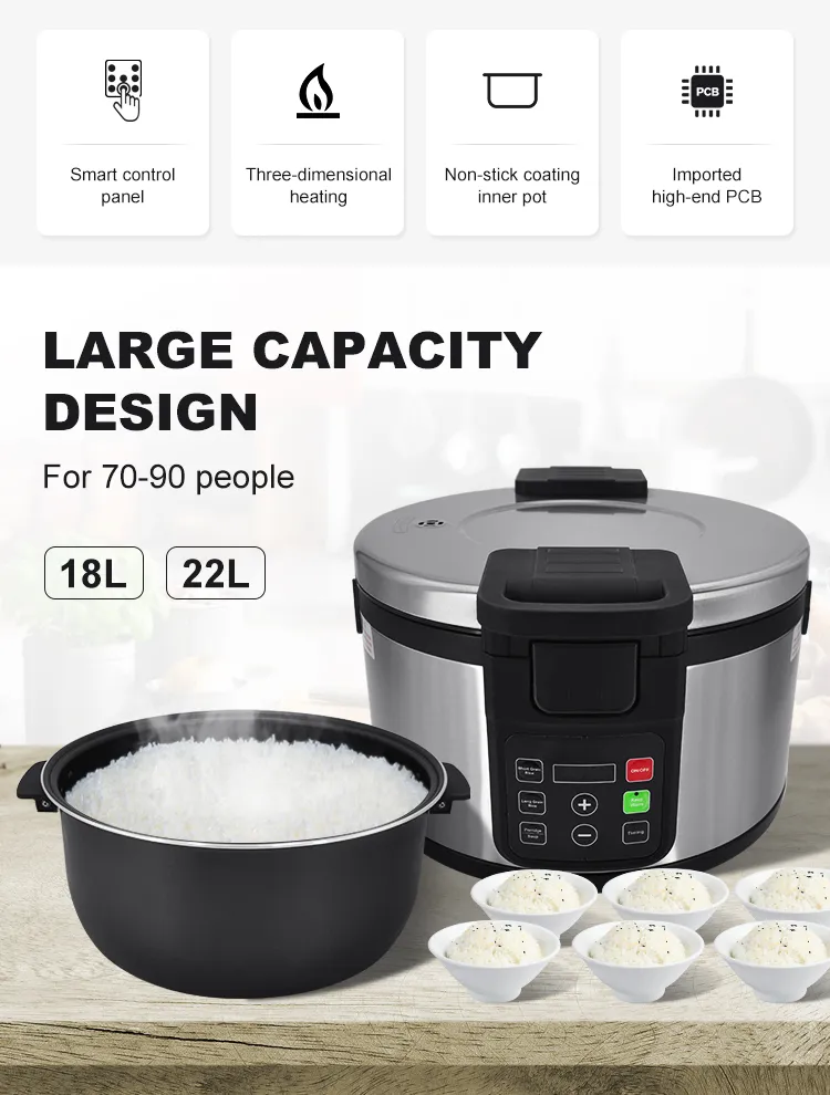 22L Multifunctional Hotel Restaurant Commercial Rice Cooker
