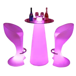 led tisch Glowing bar tables led poseur table cocktail table