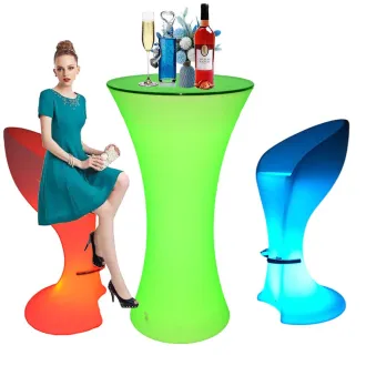 led stool rechargeable outdoor Bar Furniture led chair