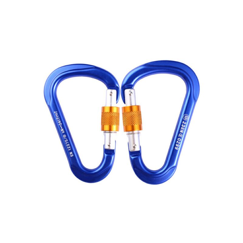 25KN Screw Lock Aluminum Climbing Carabiner Hook