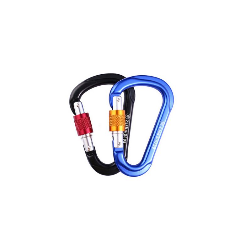 25KN Screw Lock Aluminum Climbing Carabiner Hook