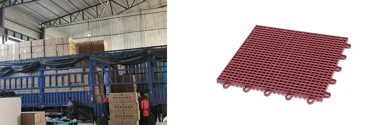 LUMI Suspended interlocking tiles is sent out to Hungary.