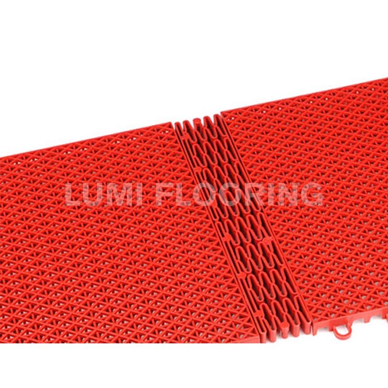 PP Scalable Strip For Outdoor Sports Courts Plastic Interlocking Tiles