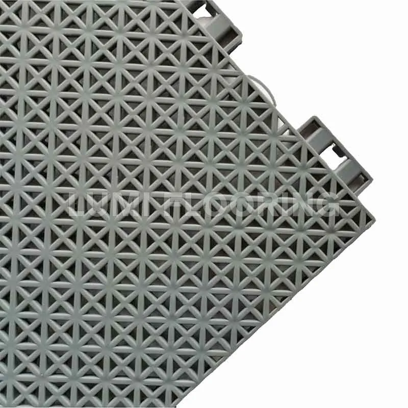 Elastic Buckle Asterisk Grid PP Suspened Interlocking Mats For Badminton Courts Flooring