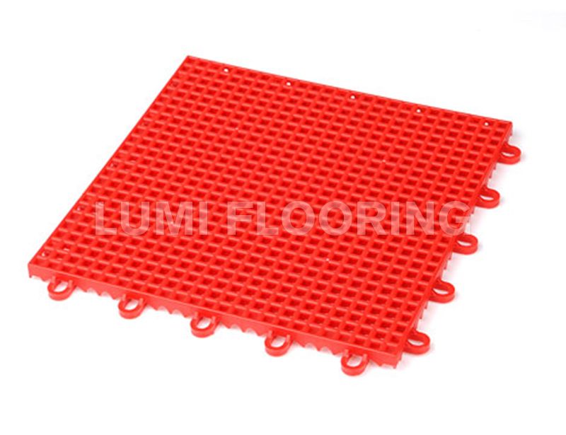 Modular Sports Flooring Outdoor Courts PP Interlocking Tiles Mini Grid Pattern