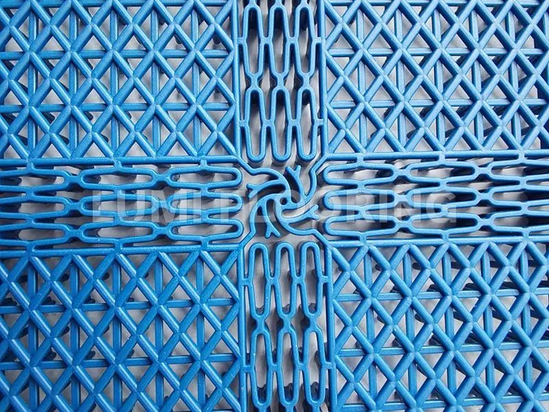 Double Layer Scalable Asterisk Grid Interlocking Polypropylene Floor Tiles