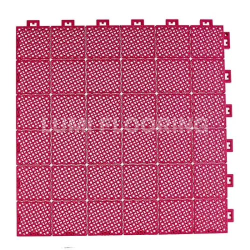 Soft Connection Interlocking Deck Tiles For Badminton Court Flooring LUMI-S5015