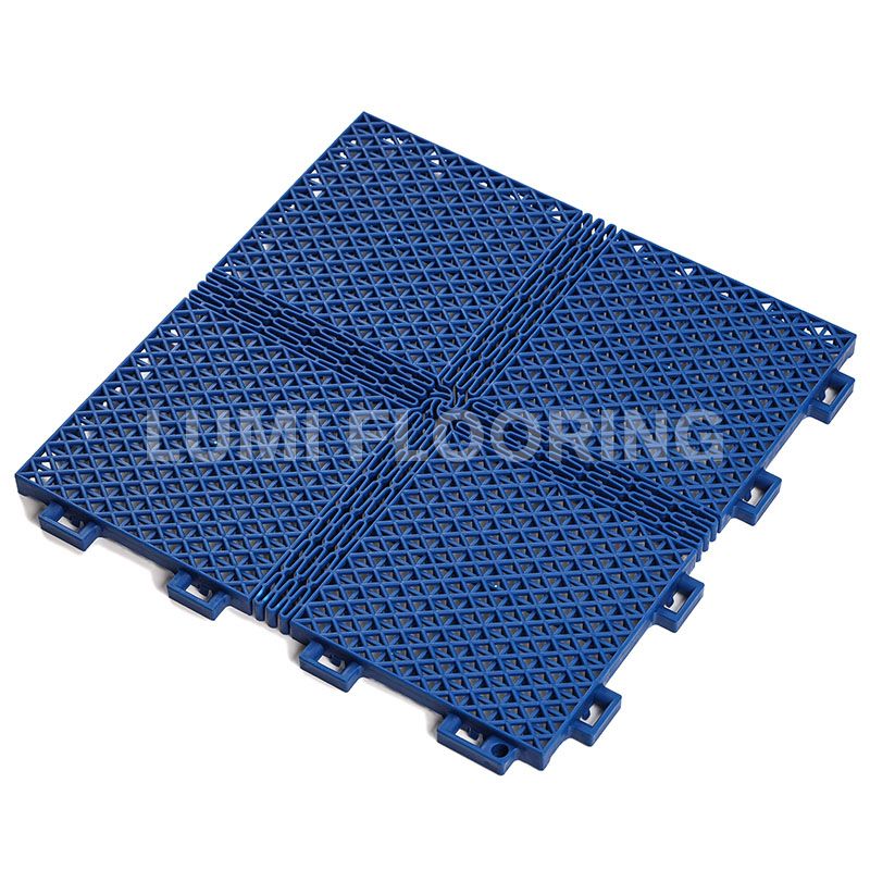 Double Layer Scalable Asterisk Grid Interlocking Polypropylene Floor Tiles