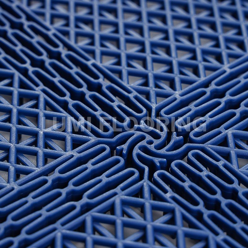 Double Layer Scalable Asterisk Grid Interlocking Polypropylene Floor Tiles