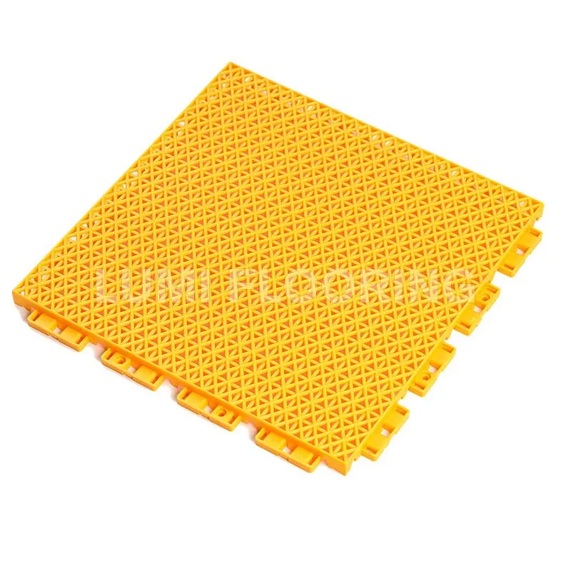 Football Courts Flooring PP Outdoor Sports Tiles With Double Rhombus Design