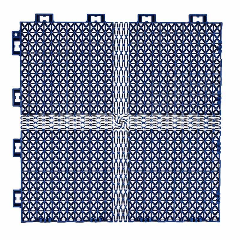 Double Layer Scalable Asterisk Grid Interlocking Polypropylene Floor Tiles