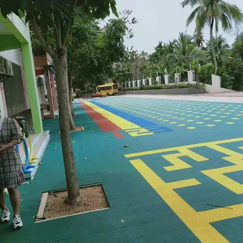 A New Sport Court Flooring For Kindergarten Is Finished Today