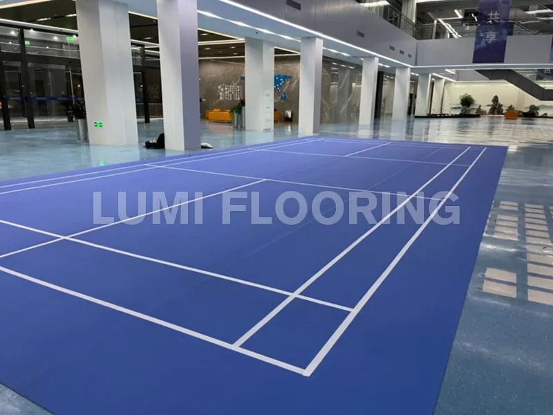 Stone/Gem Surface PVC Sport Flooring For Multi Functional Court