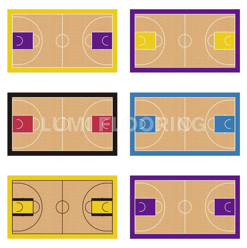 Wooden Texture Indoor Sport Flooring For Multi-Purpose Courts