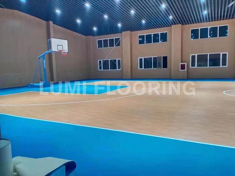 Wooden Texture Indoor Sport Flooring For Multi-Purpose Courts