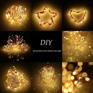 Led String Lights Mini Battery Powered Copper Wire Starry Fairy Lights for Bedroom Christmas party