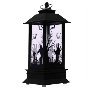 New wholesale Halloween wind lights LED electronic candles jack-o '-lantern plastic decorations Halloween gifts